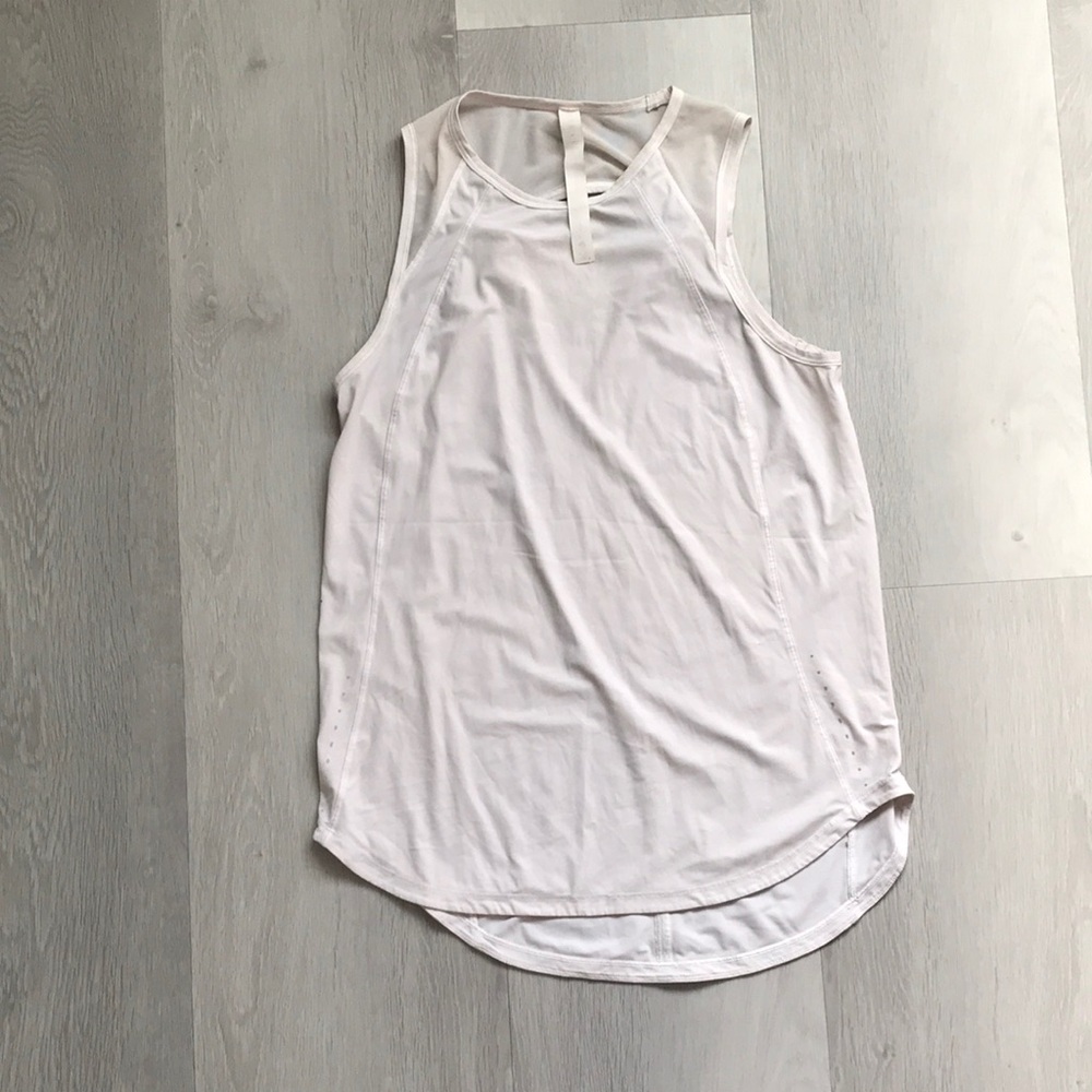 LULULEMON WHITE TANK TOP CUTOUT SLEEVELESS WOMENS 4